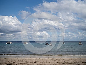 Tranquil beach scene in the city of Pemba in the Cabo Delgado Province of Mozambique. photo