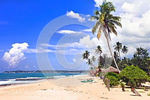 Tranquil beautiful beaches of Sri Lanka island. Tangalle