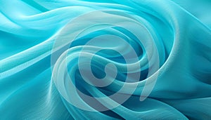 Tranquil blue silk waves gentle fabric flow, soothing abstract backdrop with space for text