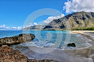 Tranquil calm Hawaii beach