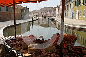 Tranquil canal in Comacchio