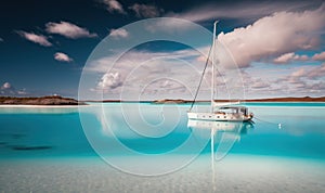 Tranquil Exumas Bahamas Water Scene After Winter Storm. Perfect for Wallpapers.