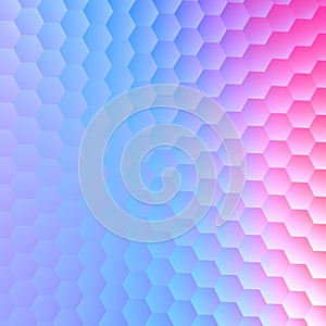 Tranquil hexagonal blue purple background. Abstract pattern illustration design. Paper card space text. Blank image cover.