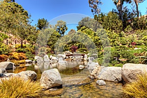 Tranquil Japanese Friendship Garden at the Balboa Park in San Di