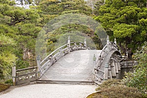 Tranquil Japanese-style bridge