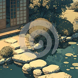 Tranquil Japanese Tea Garden