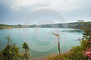 Tranquil lake. Bien Ho lake in Gia Lai, Vietnam photo
