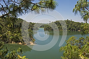 Tranquil lake in Chiapas