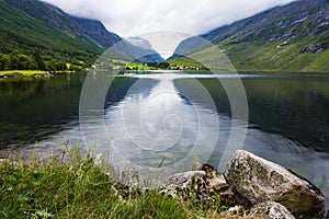 Eidsvatnet lake and reflection