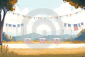 Tranquil Landscape with Empty Pollin