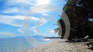 A tranquil morning at a Siquijor white sand beach