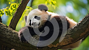 Tranquil Panda: A Serene Scene of Harmony and Nature\'s Wonders