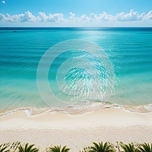 Tranquil Paradise: Aerial Beach View photo