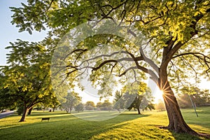 Park tree sunlight