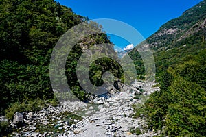 Tranquil part of the Maggia river - perfect to swim, relax and sunbath
