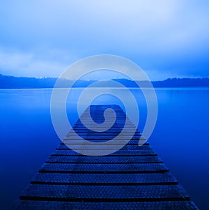 Tranquil Peaceful Lake with Jetty