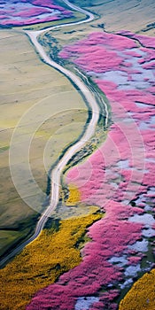 Tranquil Pink Flower Field In Kazan Province, Russia