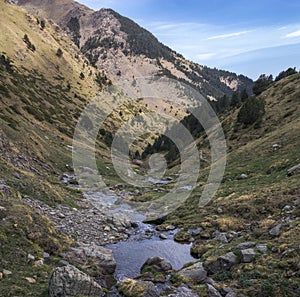 Tranquil Pyrenees Ridge with Stunning Mountain Range and Valley View