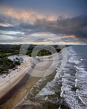 Tranquil scene of Cururupe Beach in Ilheus, Bahia, Brazil, Cururupe Beach