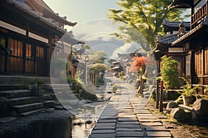 Tranquil scene of the historic city of Kyoto