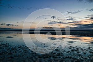 Tranquil scenery of sunset at Ryde, Isle of Wight, England