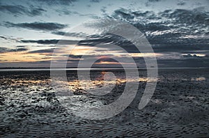 Tranquil scenery of sunset at Ryde, Isle of Wight, England