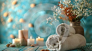 Tranquil Spa Essentials: A Serene Still Life of Relaxation and Pampering