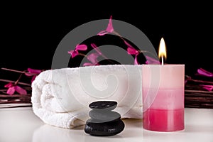 Tranquil Spa Retreat: Aromatherapy Candle and Relaxation