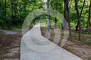 A Tranquil Spring or Summer Wooded Nature Trail or Outdoor Scene