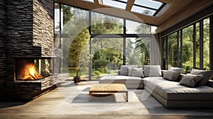 A tranquil sunroom oasis, blending indoor comfort with outdoor beauty.