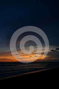 Tranquil Sunset Over Tropical Beach Horizon
