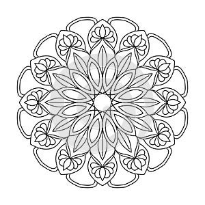 Tranquil Tales kids mandala coloring book page for kdp book interior