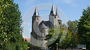 Tranquil view of an old castle n Hildesheim historical city in Deutschland