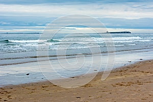 Tranquil view over the sea at Bamburgh England