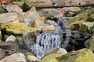 Tranquil Waterfall in Natural Landscape