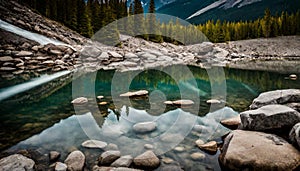 Tranquil Waters and Canadian Spirit at Jasper\'s National Mountain