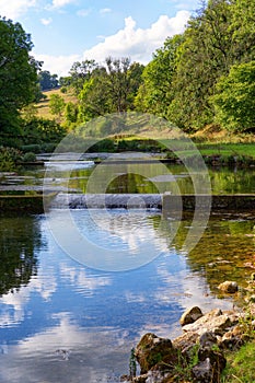 Tranquil waters of the River Lathkill. Derbyshire Peak district.