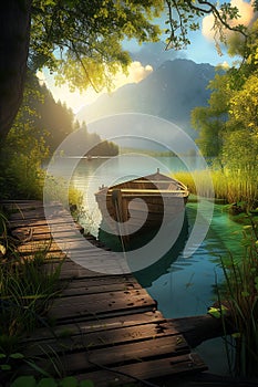Tranquil Waters: A Scenic Journey Through Enchanting Forests and photo