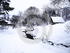 Tranquil winter landscape