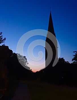 Tranquility - cathedral spire at dusk