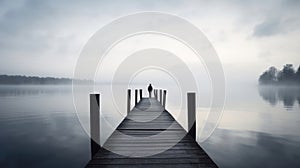 Tranquility relaxation and meditation - Stockphotography made with Generative AI tools photo