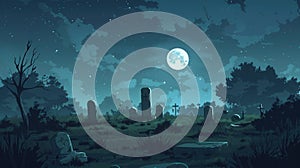 Tranquility in Remembrance. Peaceful graveyard scenery