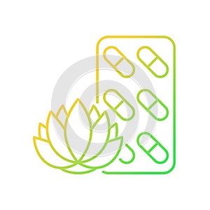 Tranquilizing supplements gradient linear vector icon