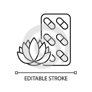 Tranquilizing supplements linear icon