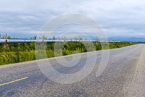 Trans-Alaska Pipeline System in Alaskan wilderness