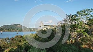 Trans American bridge in Panama connected South and North Americas.   Built in 1957 and Once known as Thatcher Ferry Bridge