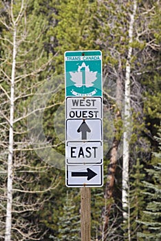Trans Canada highway sign