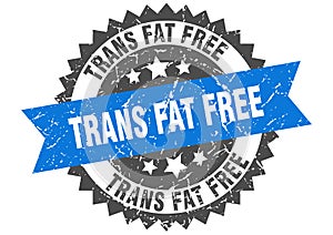 Trans fat free stamp. trans fat free grunge round sign.