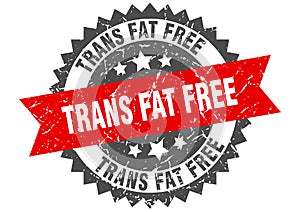 Trans fat free stamp. trans fat free grunge round sign.