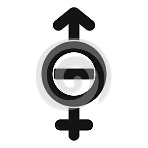 Trans hetero sign icon simple vector. Gender identity